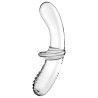 Satisfyer Gode en verre Double Crystal 18.5 x 3.5cm Transparent